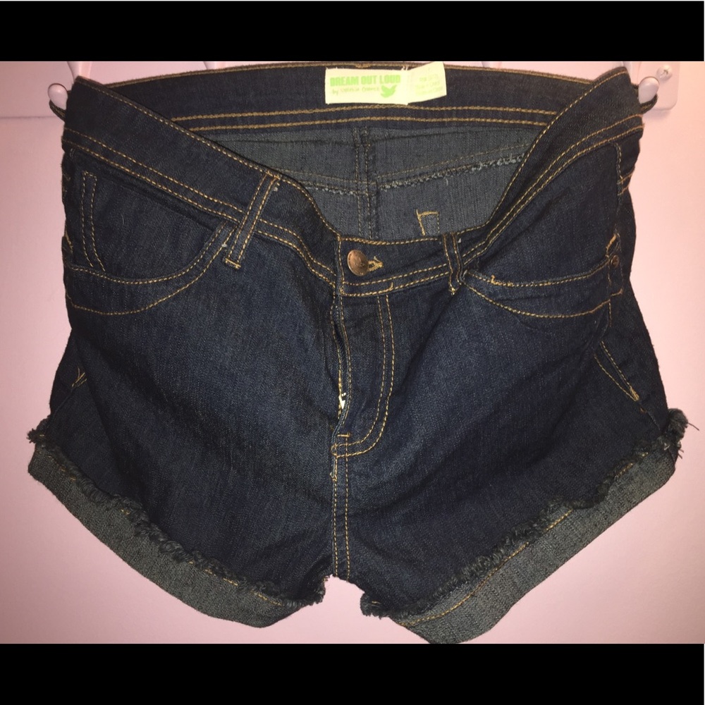 Dark Wash Jean Shorts.